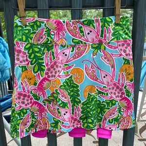 AB Sport golf Skort with back pleats, adorable lobster print, new without tags